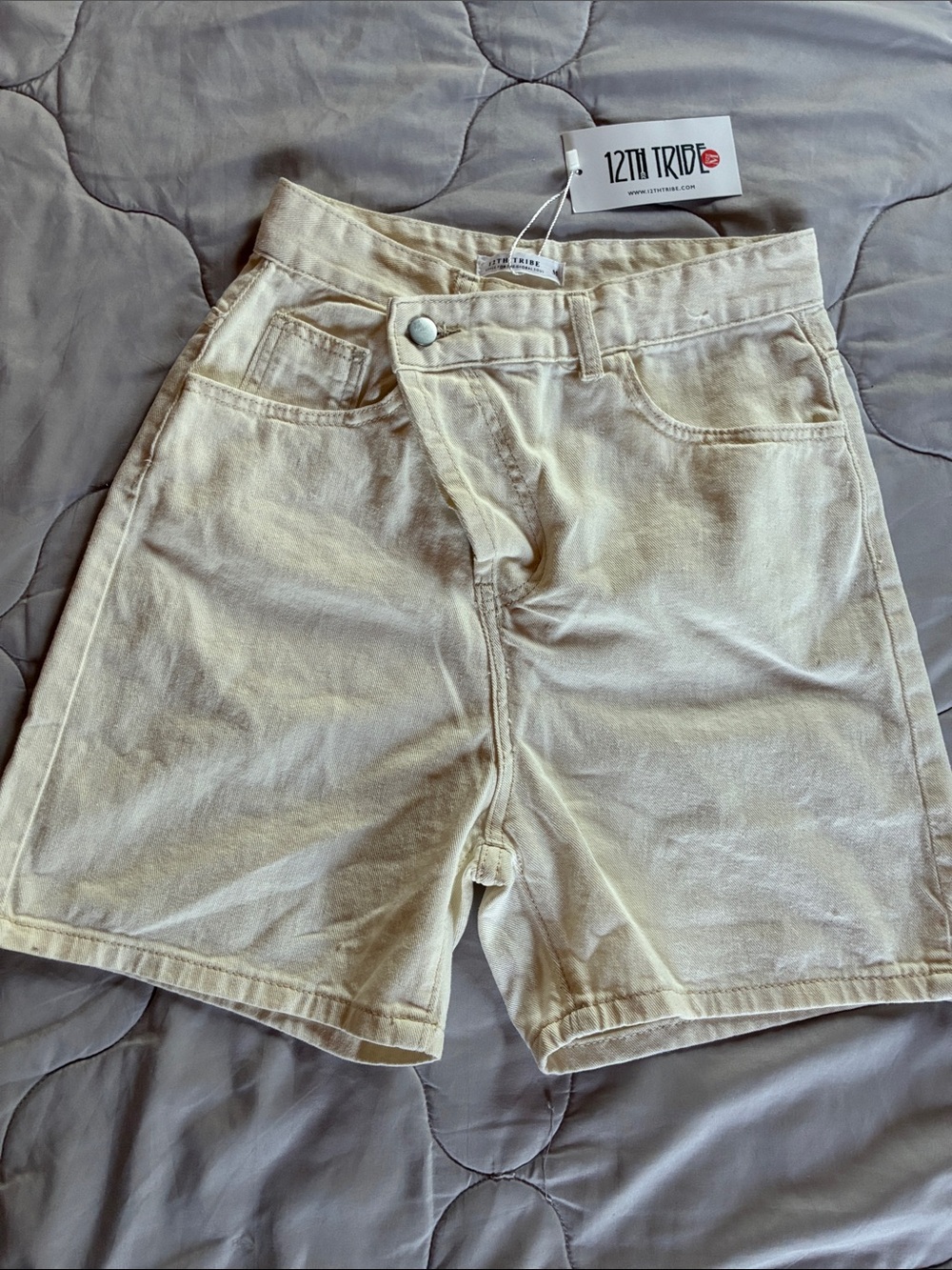 12th Tribe Cream Women’s Casual Shorts